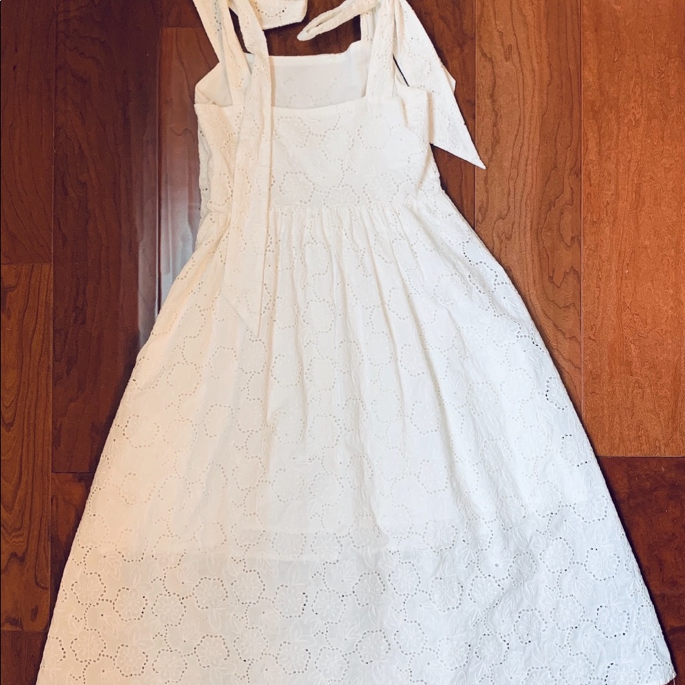 Knee length white dress